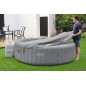 Jacuzzi gonflabil 8 persoane, diametru 236 cm, pompa cu incalzire, husa protectie, 1350 litri