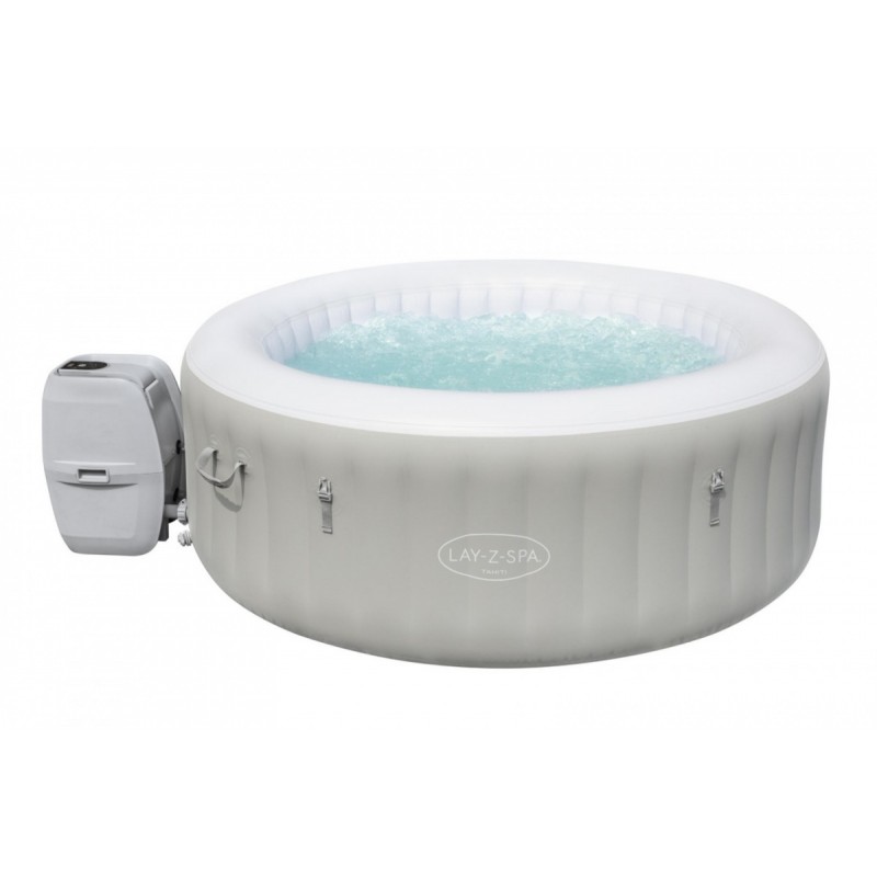 Jacuzzi gonflabil Bestway, LED 7 culori, 81 jeturi aer, 4 persoane, diametru 180 cm, panou tactil