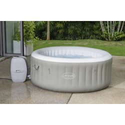 Jacuzzi gonflabil Bestway, LED 7 culori, 81 jeturi aer, 4 persoane, diametru 180 cm, panou tactil