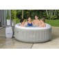 Jacuzzi gonflabil Bestway, LED 7 culori, 81 jeturi aer, 4 persoane, diametru 180 cm, panou tactil