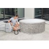 Jacuzzi gonflabil 155x60 cm, hidromasaj AirJet, pompa control Wi-Fi, filtrare apa, dozator clor