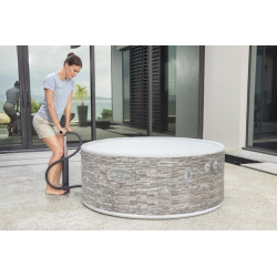 Jacuzzi gonflabil 155x60 cm, hidromasaj AirJet, pompa control Wi-Fi, filtrare apa, dozator clor