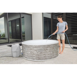 Jacuzzi gonflabil 155x60 cm, hidromasaj AirJet, pompa control Wi-Fi, filtrare apa, dozator clor