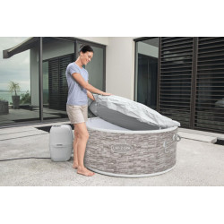 Jacuzzi gonflabil 155x60 cm, hidromasaj AirJet, pompa control Wi-Fi, filtrare apa, dozator clor