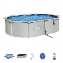 Piscina supraterana, 16296 litri, cadru otel, scara acces, pompa filtru nisip, 500 x 360 x 120 cm