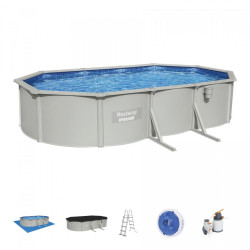 Piscina ovala, skimmer integrat, scara acces, filtru nisip, 19.929 litri, 610x360x120 cm