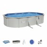 Piscina ovala, skimmer integrat, scara acces, filtru nisip, 19.929 litri, 610x360x120 cm