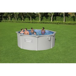 Piscina 360x120 cm, cadru metal, 10.990 litri, filtru nisip, panza pamant, cadru metal