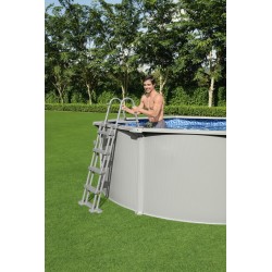 Piscina 360x120 cm, cadru metal, 10.990 litri, filtru nisip, panza pamant, cadru metal