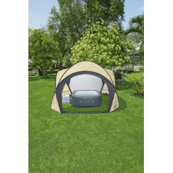 Pavilion pentru piscina, diametru 390 cm, inaltime 255 cm, 4 usi detasabile, 4 buzunare