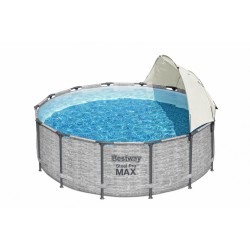 Parasolar pentru piscine, diametru reglabil 305 - 549 cm, protectie UV, bej