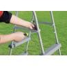 Scara piscina 2 trepte, cadru metalic, inaltime 84 cm