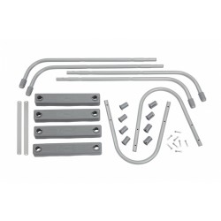 Scara piscina 2 trepte, cadru metalic, inaltime 84 cm