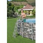 Scara dubla pentru piscina, inaltime 132 cm, trepte ajustabile, Bestway FlowClear Scara dubla pentru piscina, inaltime 132 cm, trepte ajustabile, Bestway FlowClear