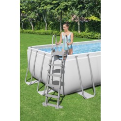 Scara dubla pentru piscina, inaltime 132 cm, trepte ajustabile, Bestway FlowClear