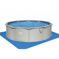 Piscina rotunda din otel 460x120 cm, Hydrium, 17.430 l, skimmer, husa si scara acces