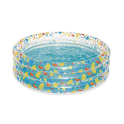 Piscina rotunda transparenta 122x25 cm, supapa siguranta, material vinil, 697 litri