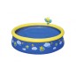 Piscina rotunda cu dus pentru copii, 152x38 cm, material TRITECH, 447 litri