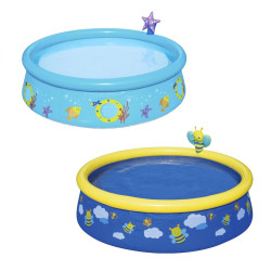 Piscina rotunda cu dus pentru copii, 152x38 cm, material TRITECH, 447 litri