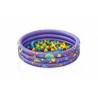 Piscina gonflabila 2 in 1 pentru copii, 102x 25 cm, 3 inele, 50 bile incluse, capacitate 101 litri