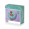 Colac gonflabil cu sclipici pentru piscina, doua manere, tetiera, diametru 117 cm