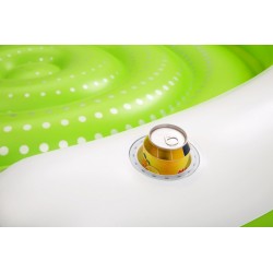 Saltea gonflabila tip insula pentru apa, 275x255x65 cm, suporturi pahare, maxim 450 kg