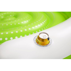 Saltea gonflabila tip insula pentru apa, 275x255x65 cm, suporturi pahare, maxim 450 kg
