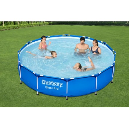 Piscina Steel Pro 366 x 76 cm, capacitate 6.473 l, cadru metalic FrameLink TriTech