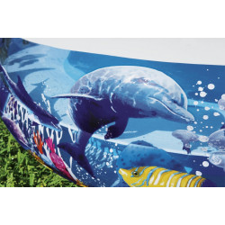 Piscina gonflabila pentru copii, 262x157x46 cm, 544 litri, 2 camere de aer