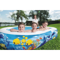Piscina gonflabila pentru copii, 262x157x46 cm, 544 litri, 2 camere de aer