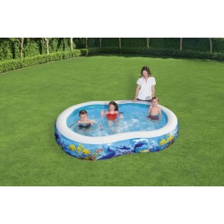 Piscina gonflabila pentru copii, 262x157x46 cm, 544 litri, 2 camere de aer