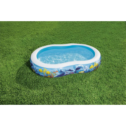 Piscina gonflabila pentru copii, 262x157x46 cm, 544 litri, 2 camere de aer
