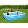 Piscina de familie 305x183x56cm, 3 inele, material vinil, 3 supape incorporate