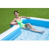 Piscina gonflabila 305x274x46 cm, 1207 L, suporturi pahare, forma asimetrica