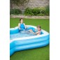 Piscina gonflabila 305x274x46 cm, 1207 L, suporturi pahare, forma asimetrica Piscina gonflabila 305x274x46 cm, 1207 L, suporturi pahare, forma asimetrica