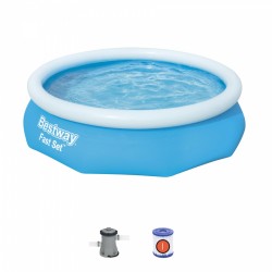 Piscina gonflabila Bestway pentru familie, 305x76 cm, pompa filtrare si recirculare, 3.800 litri