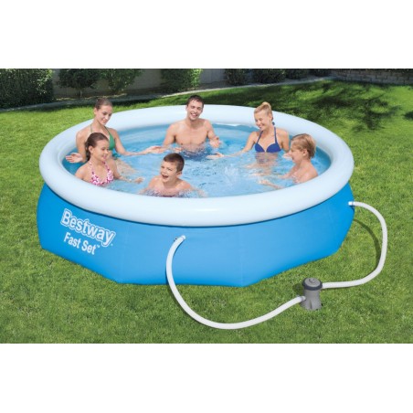 Piscina gonflabila Bestway pentru familie, 305x76 cm, pompa filtrare si recirculare, 3.800 litri