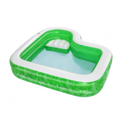 Piscina BESTWAY 231x231x51 cm, 282 l, suport pahare, scaun