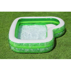 Piscina BESTWAY 231x231x51 cm, 282 l, suport pahare, scaun