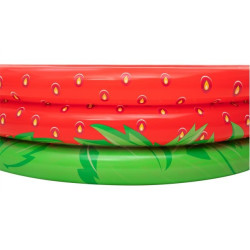 Piscina gonflabila copii, 160x160x38 cm, imprimeu capsune, 390 litri, rotunda