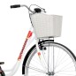 Bicicleta dama, 28 inch, cadru otel, cos frontal alb, Venssini Rosemary, resigilat