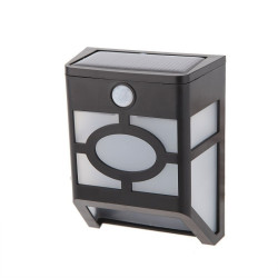 Aplica solara LED cu senzor de miscare, putere 0.55W, ABS negru