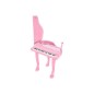 Pian electronic cu microfon pentru copii, scaun inclus, 60x40x35 cm, roz, resigilat
