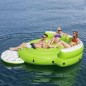 Saltea gonflabila tip insula pentru apa, 275x255x65 cm, suporturi pahare, maxim 450 kg
