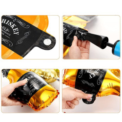 Ghirlanda baloane folie, 96.5x33 cm, decor party sampanie whiskey