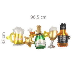 Ghirlanda baloane folie, 96.5x33 cm, decor party sampanie whiskey