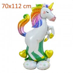 Balon folie Unicorn, 70x112 cm, decor petrecere multicolor