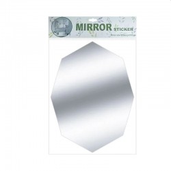 Sticker decorativ oglinda, forma octogonala, 30x40 cm