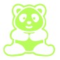 Sticker fosforescent decorativ model Panda