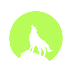 Sticker decorativ glow luminos model Lup-Luna